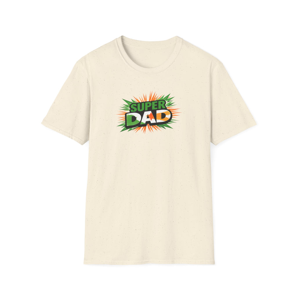 Super Dad T-Shirt — Ireland Flag themed Retro Comic Father’s Day Tee