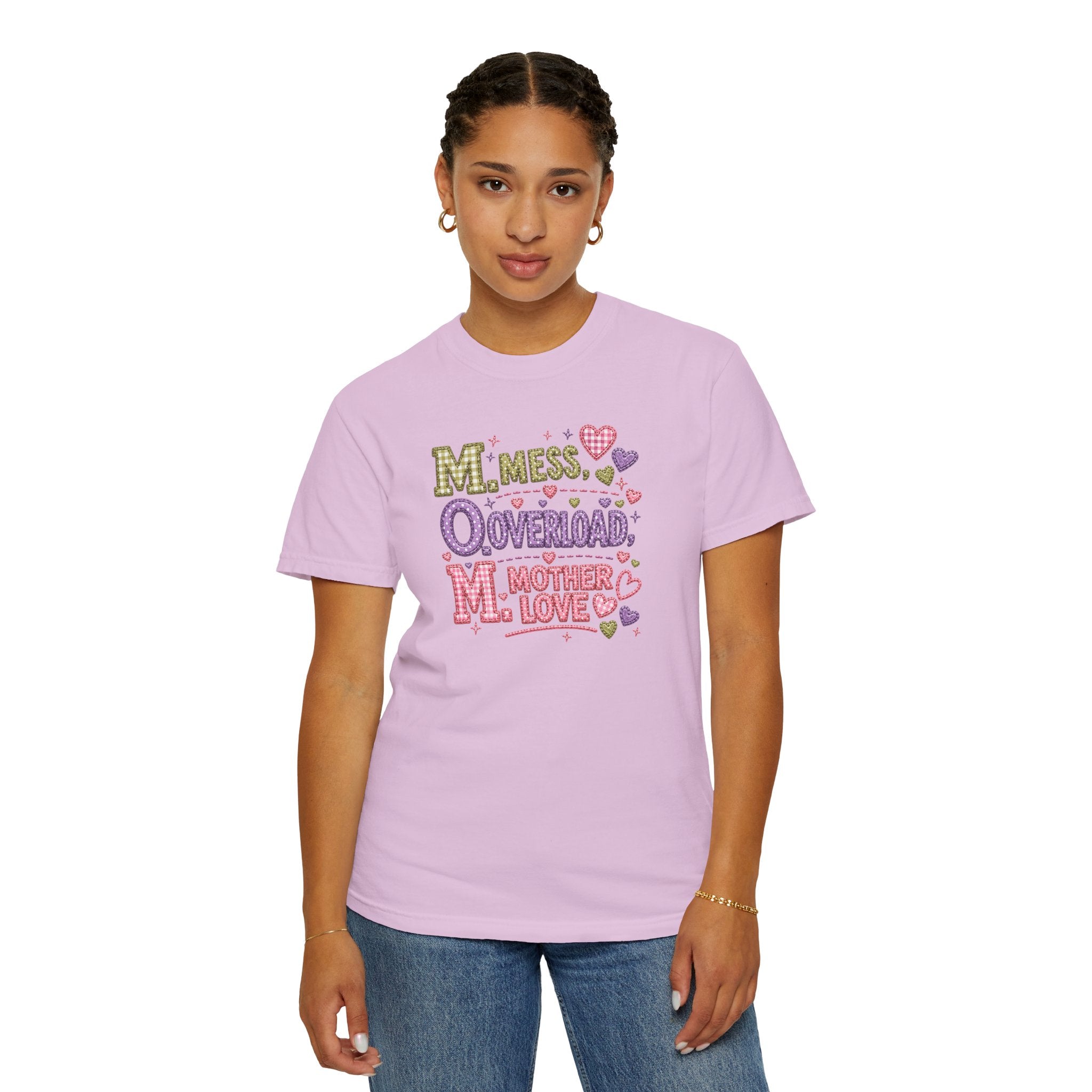 Mom Overload T-Shirt — "Mess, Overload, Mother Love" Cute Mom Graphic Tee