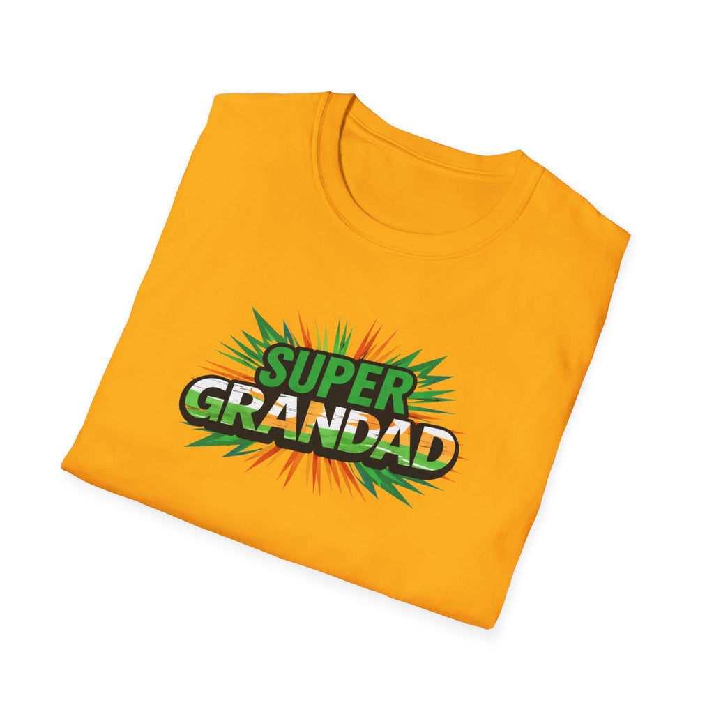 Super Grandad Ireland Flag/Irish themed T-Shirt — Retro Comic Style Gift for Grandpa (Father's Day, Birthday)