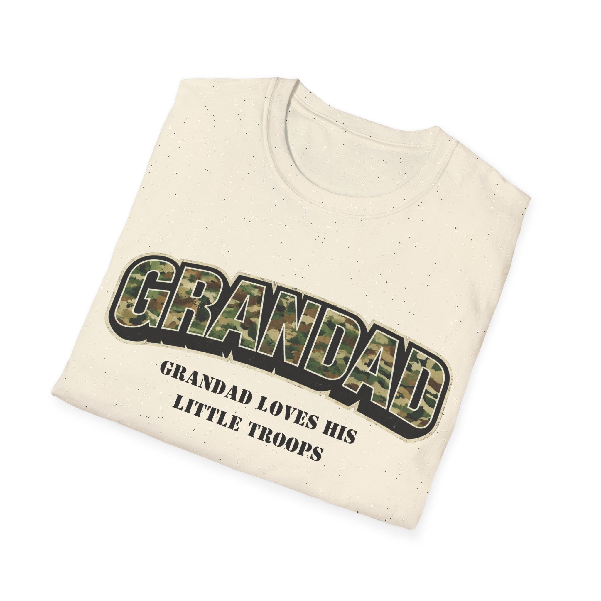 Grandad Camo T-Shirt — "Grandad Loves His Little Troops" Patriotic Grandpa Gift