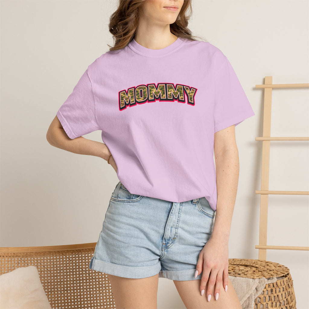 Mommy Camo Graphic T-Shirt — Retro Lettering Mother's Day Tee