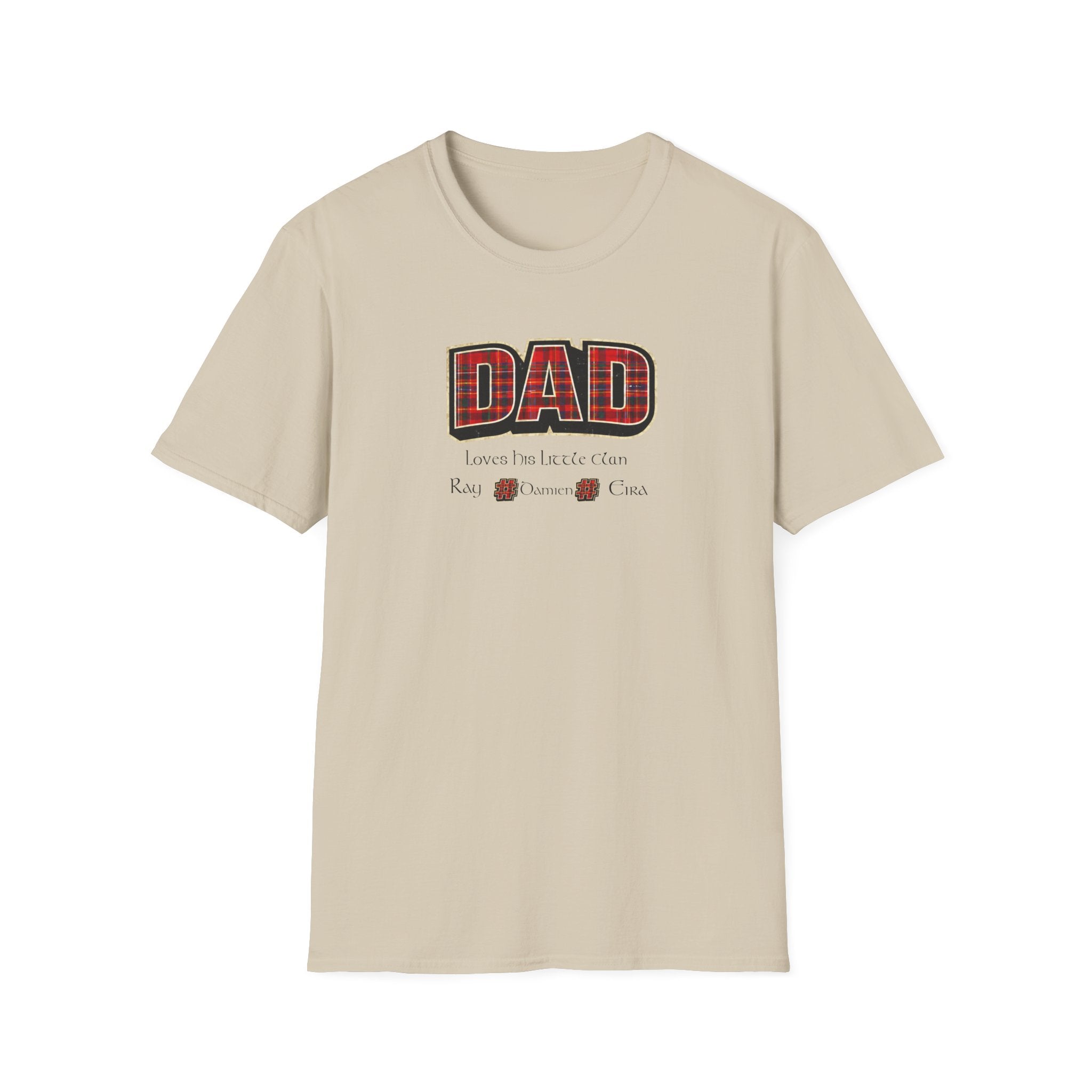 Dad Plaid Design T-Shirt – Rustic Father’s Day Gift