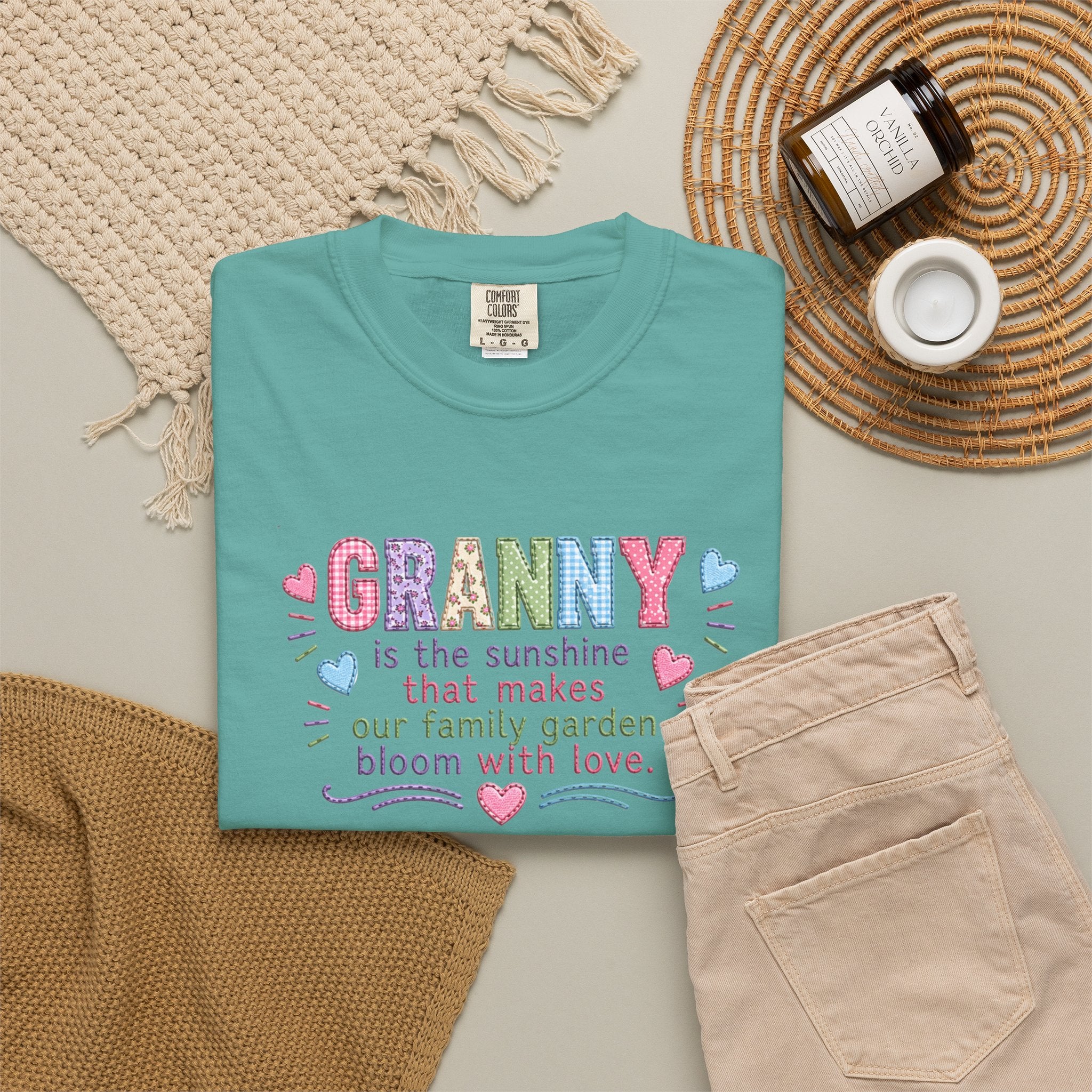 Granny Floral Tee — "Granny is the sunshine that makes our family garden bloom with love"