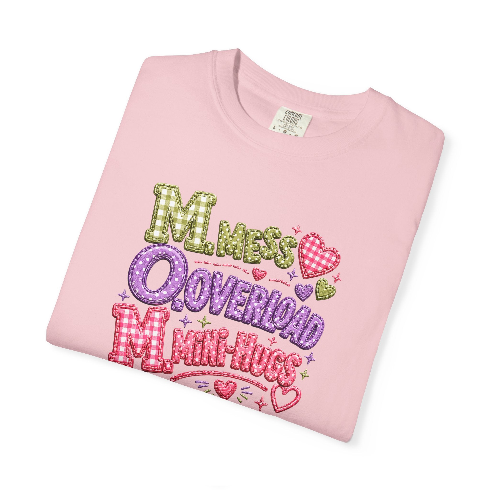 T‑Shirt — "Moms Overload Mini-Hugs" Cute Colorful Graphic Tee
