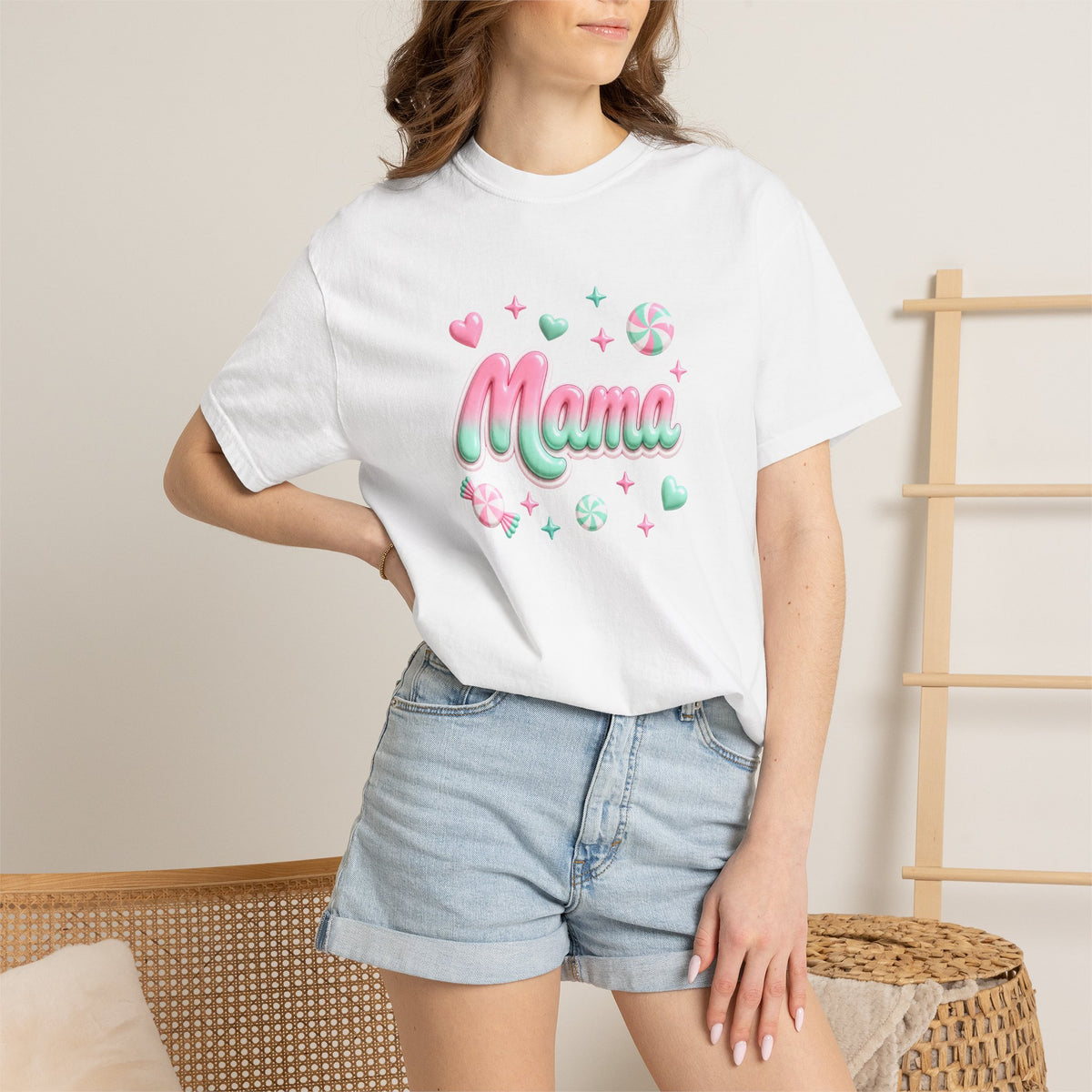 Mama Pastel Candy Script T-Shirt