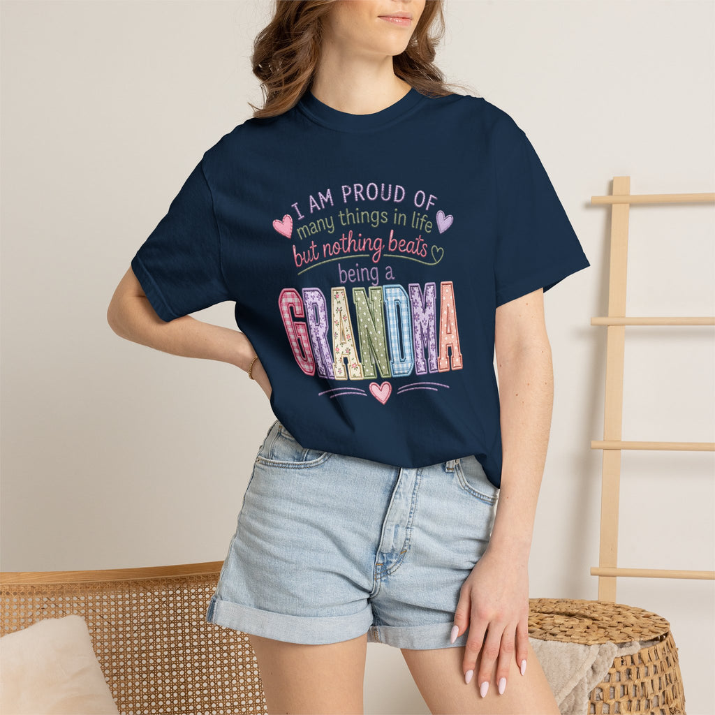 Grandma Pride T-Shirt – "I Am Proud of Many Things in Life but Nothing Beats Being a Grandma"