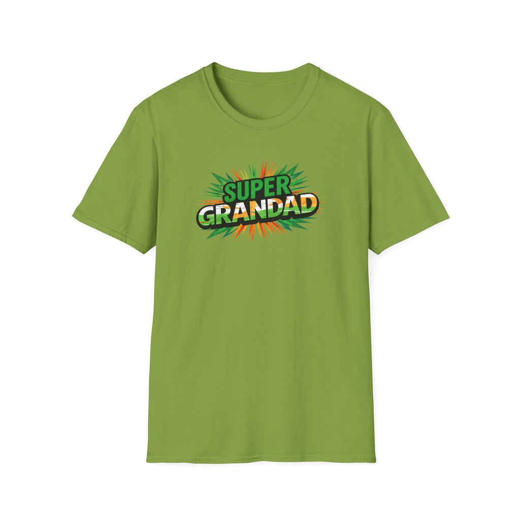 Super Grandad Ireland Flag/Irish themed T-Shirt — Retro Comic Style Gift for Grandpa (Father's Day, Birthday)