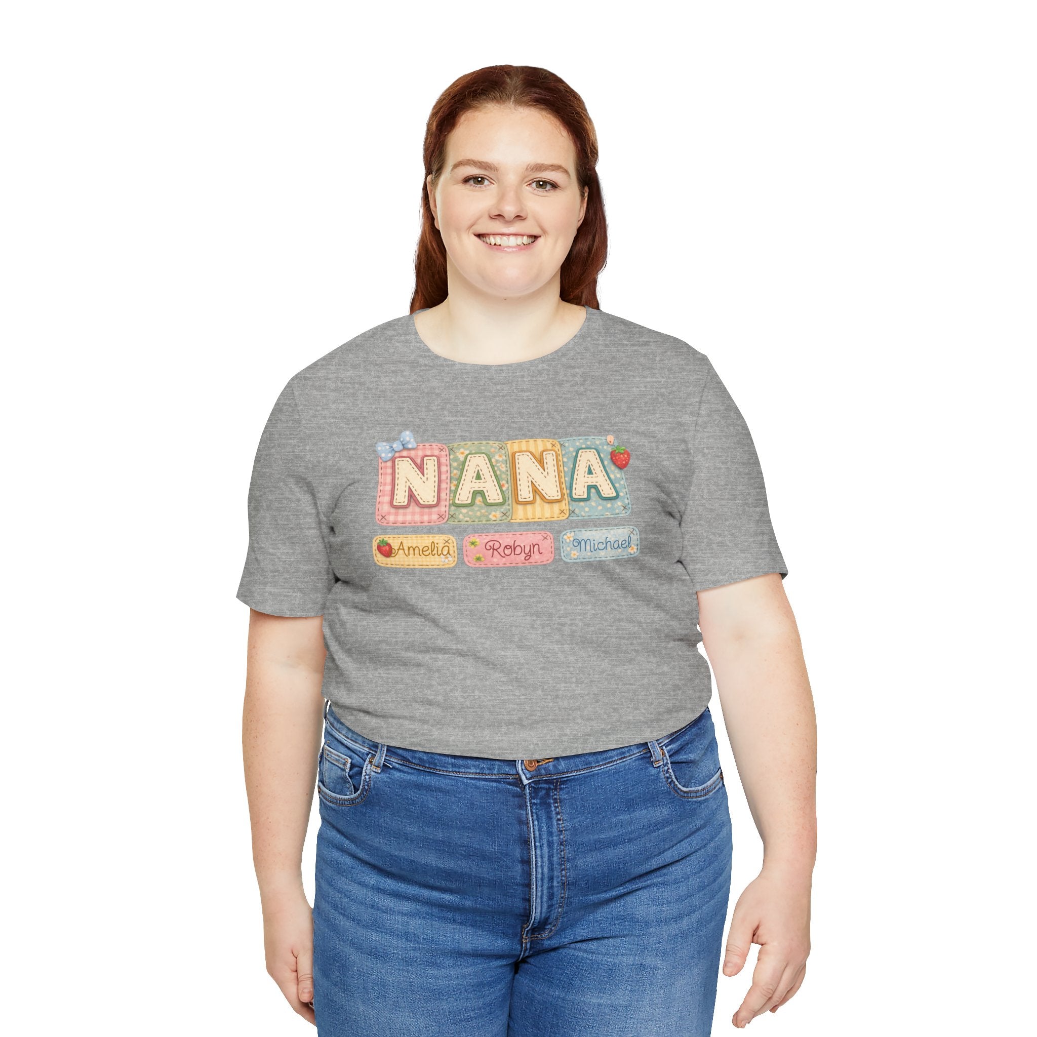 Nana Baby Blocks Tee — Personalized Grandmother Name Shirt