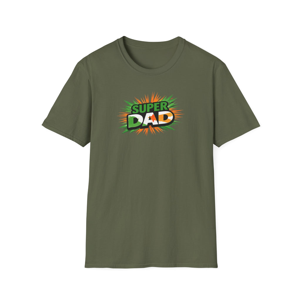 Super Dad T-Shirt — Ireland Flag themed Retro Comic Father’s Day Tee