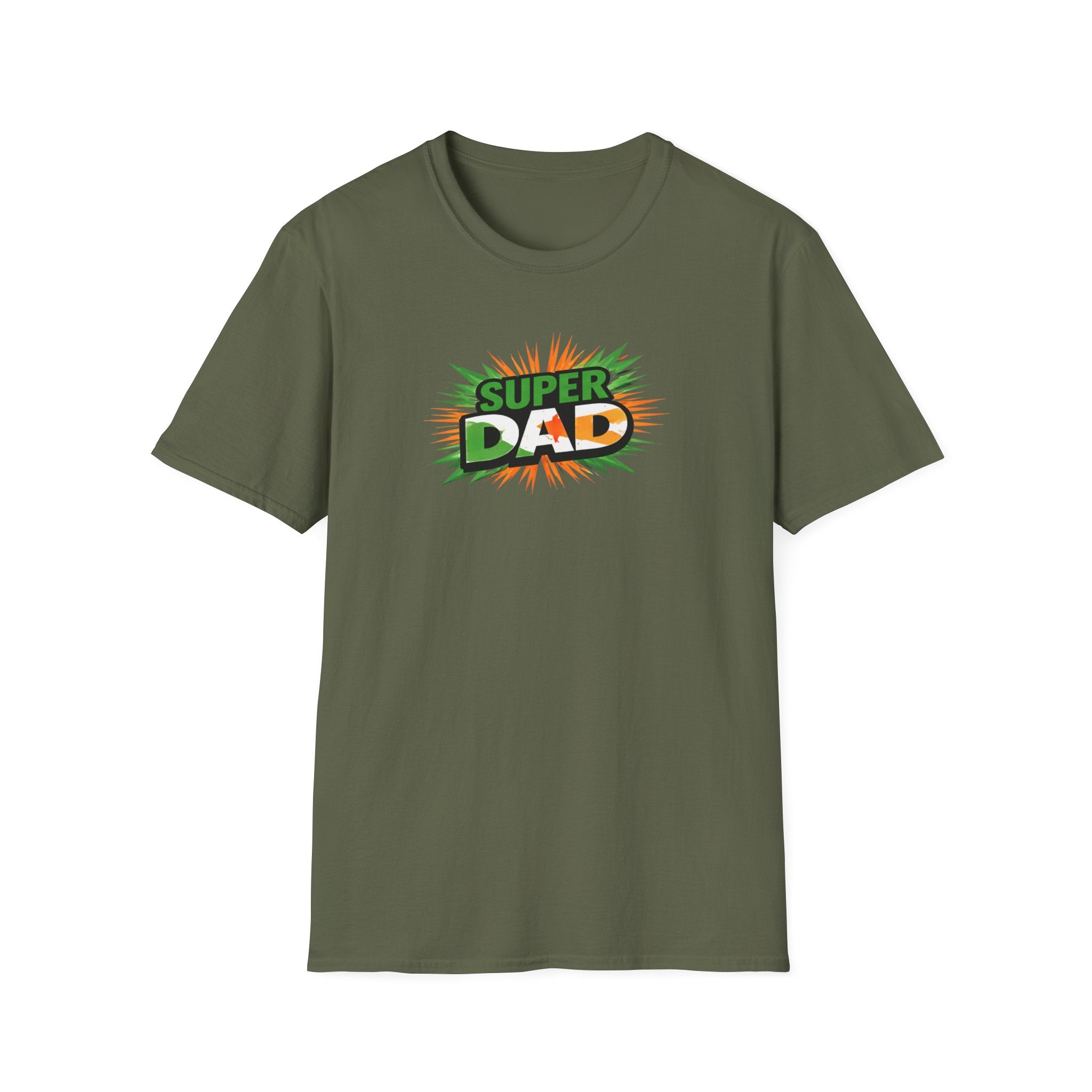 Super Dad T-Shirt — Ireland Flag themed Retro Comic Father’s Day Tee