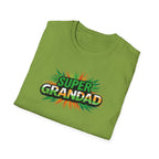 Super Grandad Ireland Flag/Irish themed T-Shirt — Retro Comic Style Gift for Grandpa (Father's Day, Birthday)