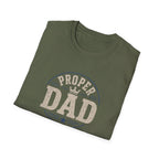 Proper Dad T-Shirt – Vintage Crown Father's Day Tee for Proud Dads
