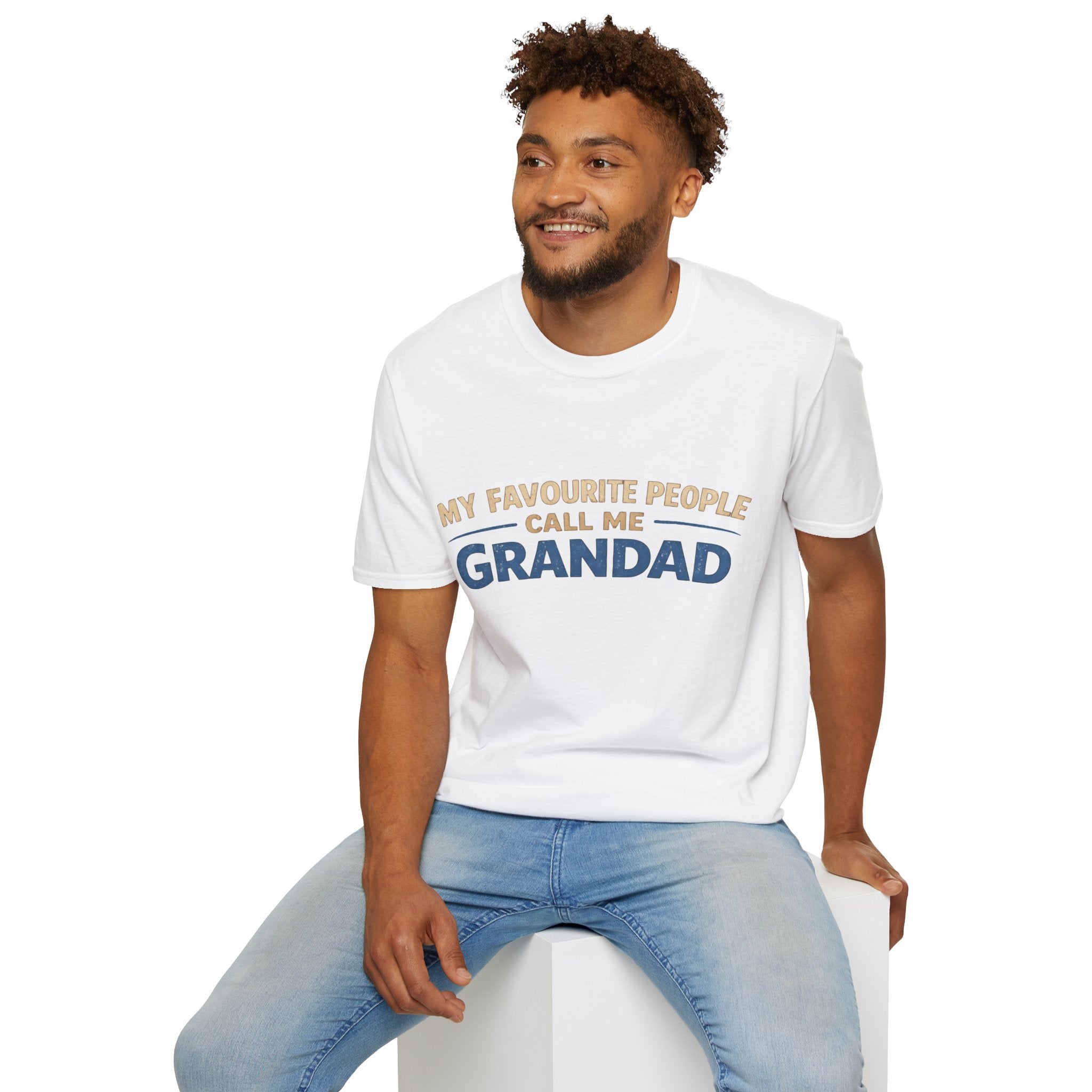 Grandad T-Shirt – “My Favourite People Call Me Grandad” Casual Grandpa Tee