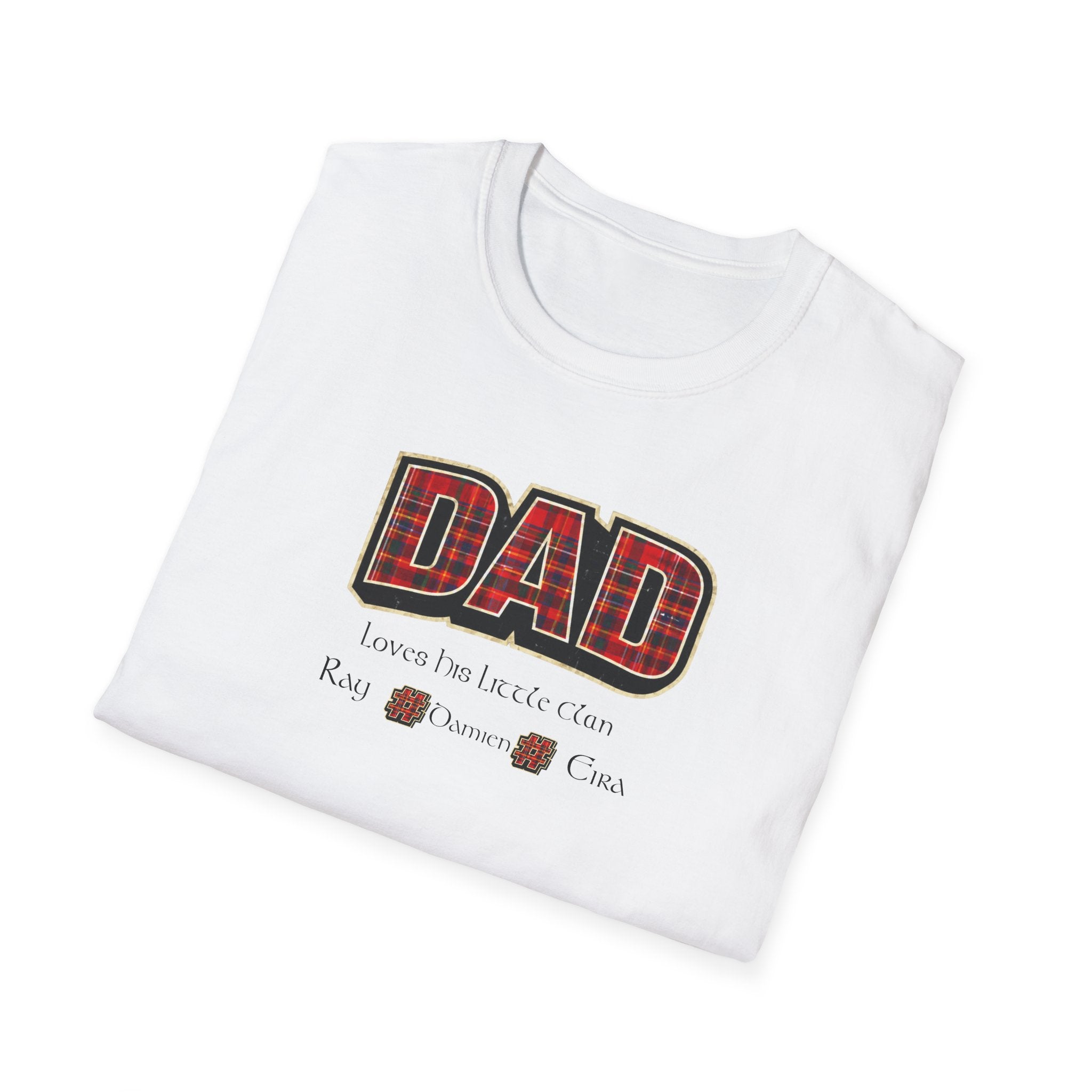 Dad Plaid Design T-Shirt – Rustic Father’s Day Gift