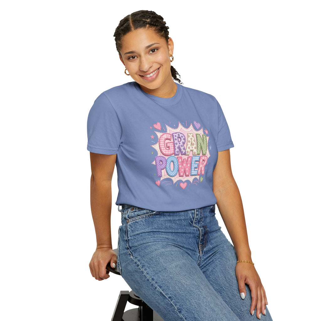 Gran Power T-Shirt — Cute Pastel 'Gran Power' Graphic Tee for Grandparents, Mother's Day Gift
