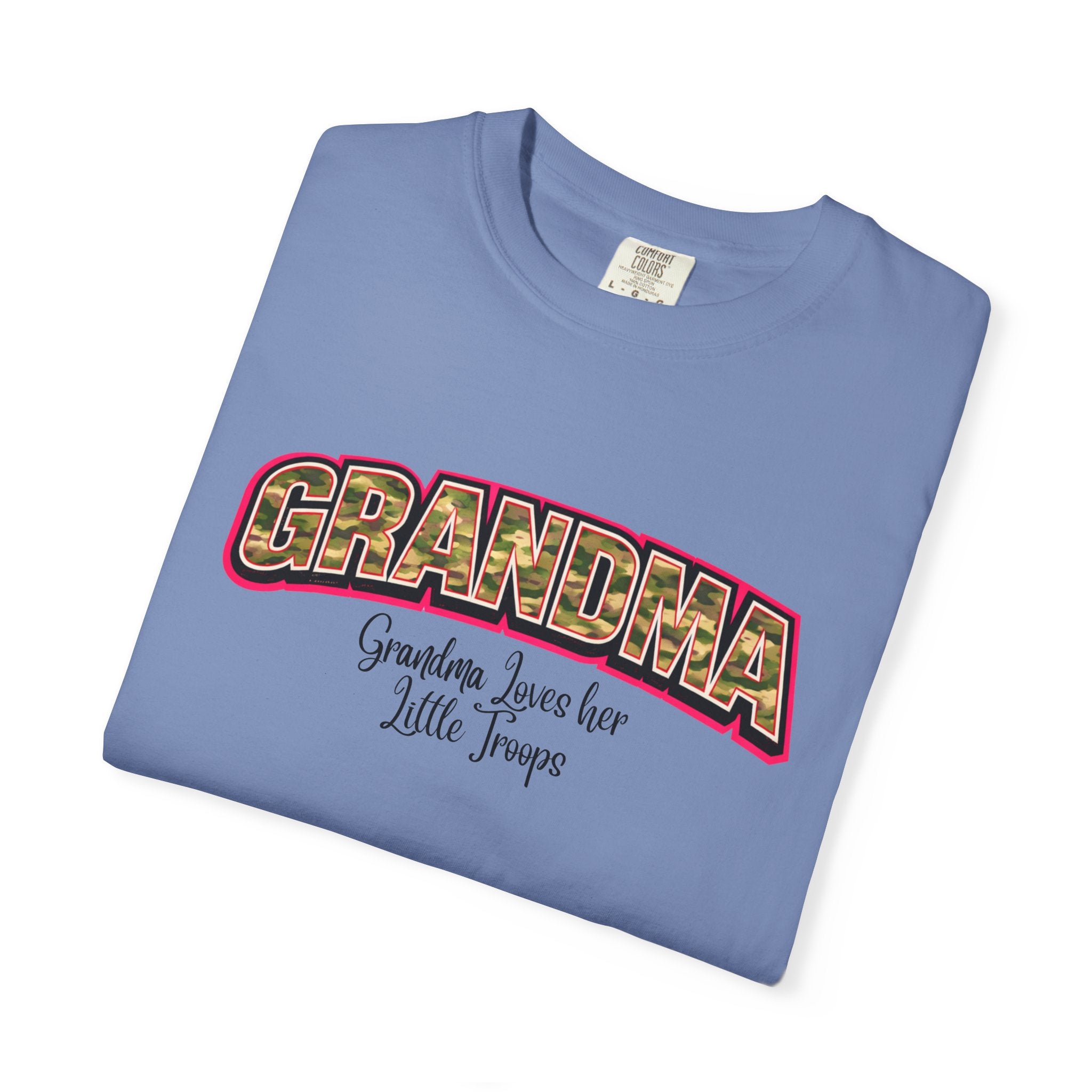 Grandma Floral Retro Tee — "Grandma: Grandkids Love Her a Little Teacup"