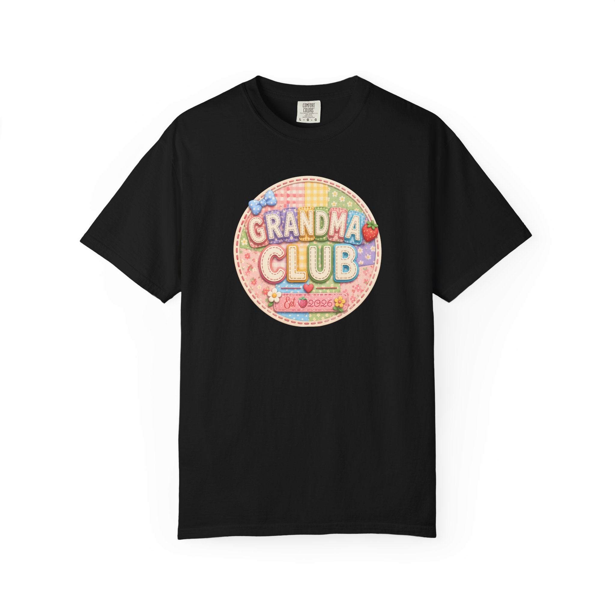 Grandma Club T-Shirt — Cute Retro Floral Badge Tee for Grandmothers