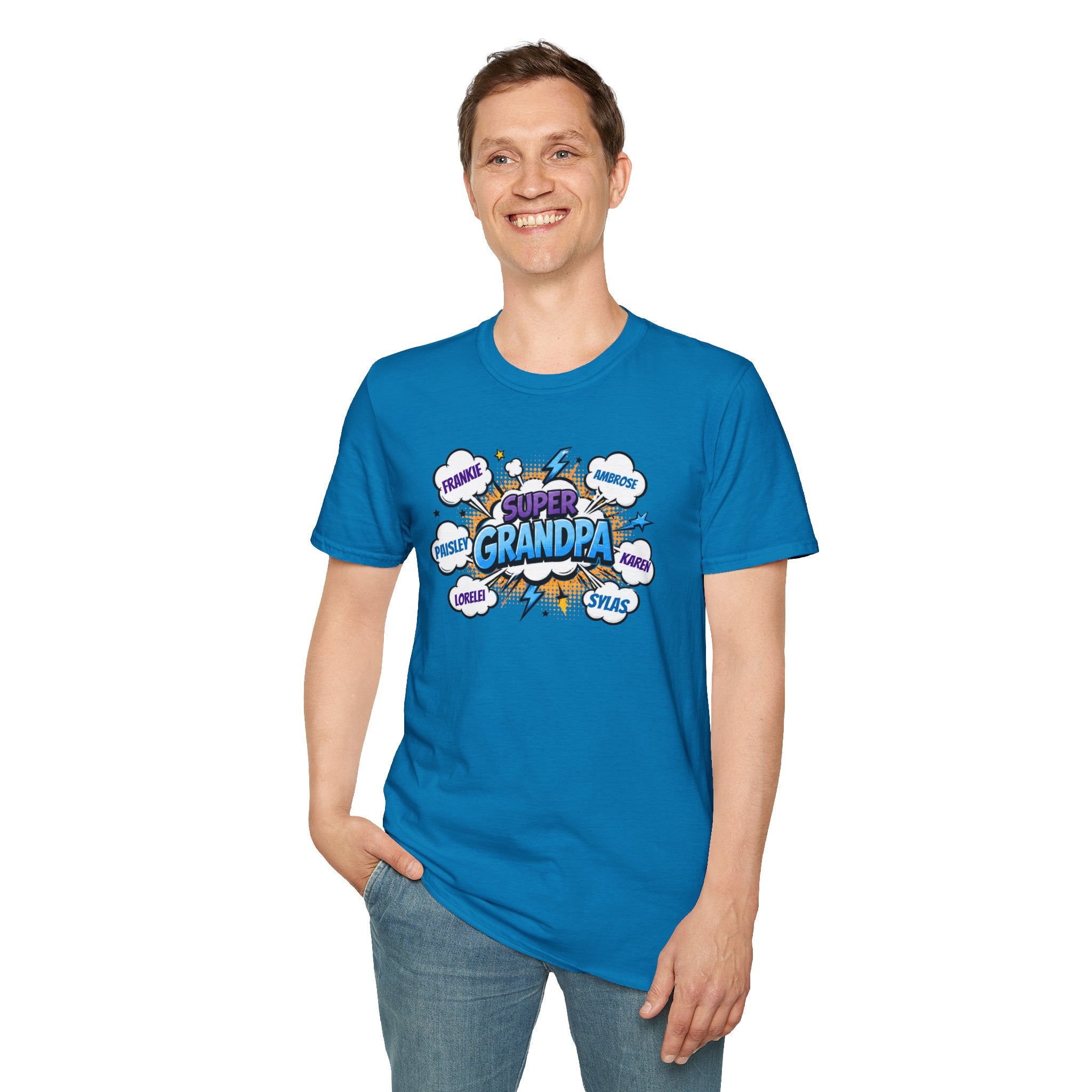 Super Grandpa Comic T-Shirt — "Super Grandpa" Funny Gift for Grandfathers