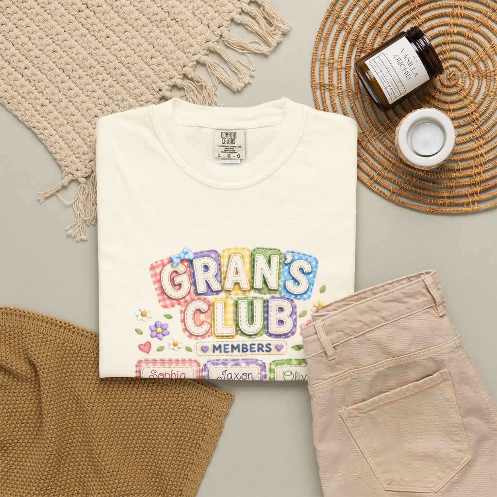 Grans Club T-Shirt – Personalized ‘Grans Club’ Family Names Tee