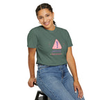 T-Shirt — "Warning: Hormonal" Cute Pink Gingham Alert Graphic