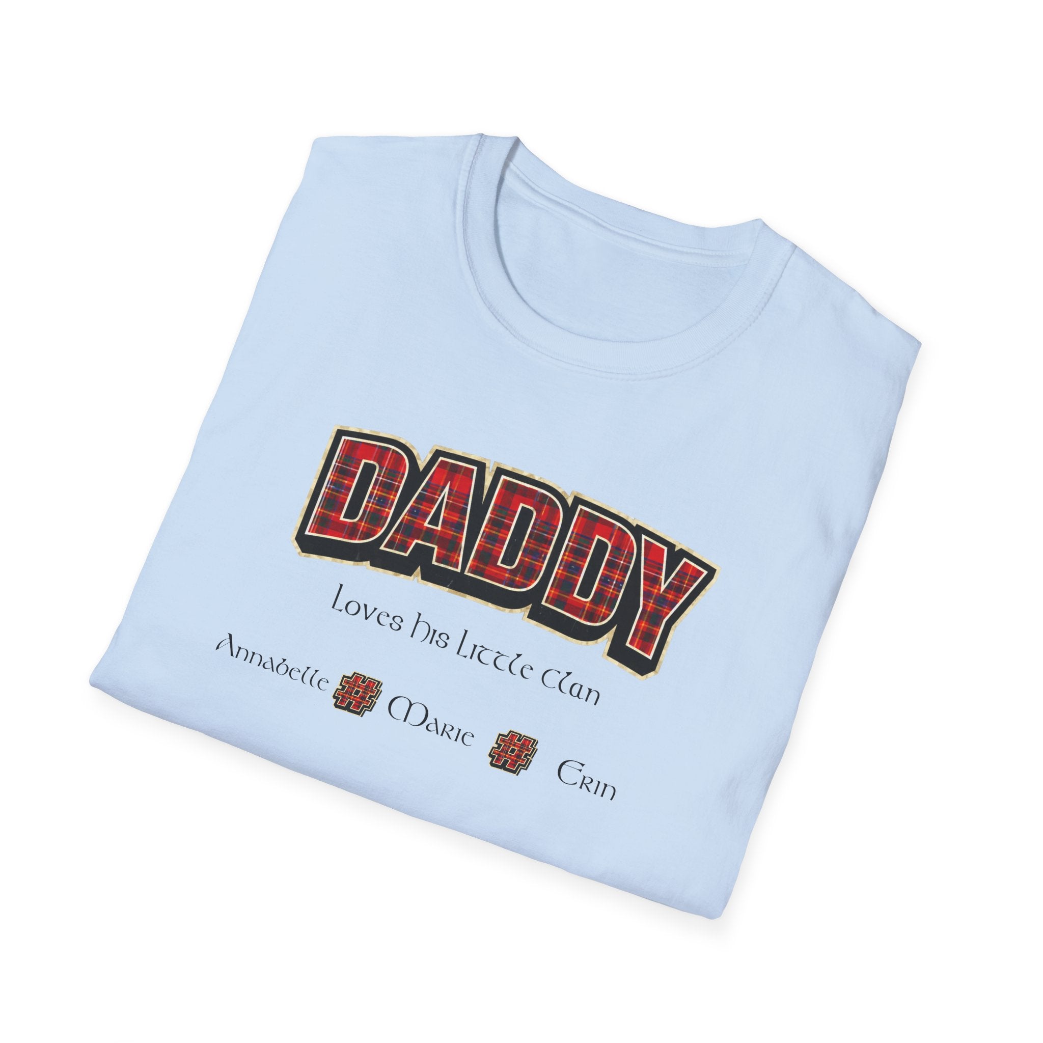 Daddy Plaid Father’s Day T-Shirt — 'Daddy Loves You More Than Coffee' Graphic Tee