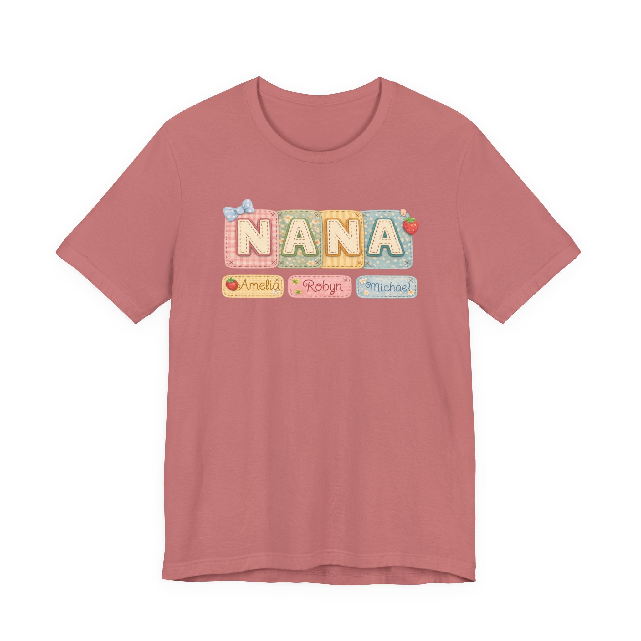 Nana Baby Blocks Tee — Personalized Grandmother Name Shirt
