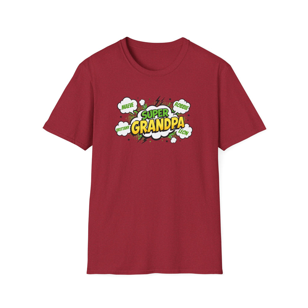 Super Grandpa T-Shirt – Comic Book Style Grandfather Gift