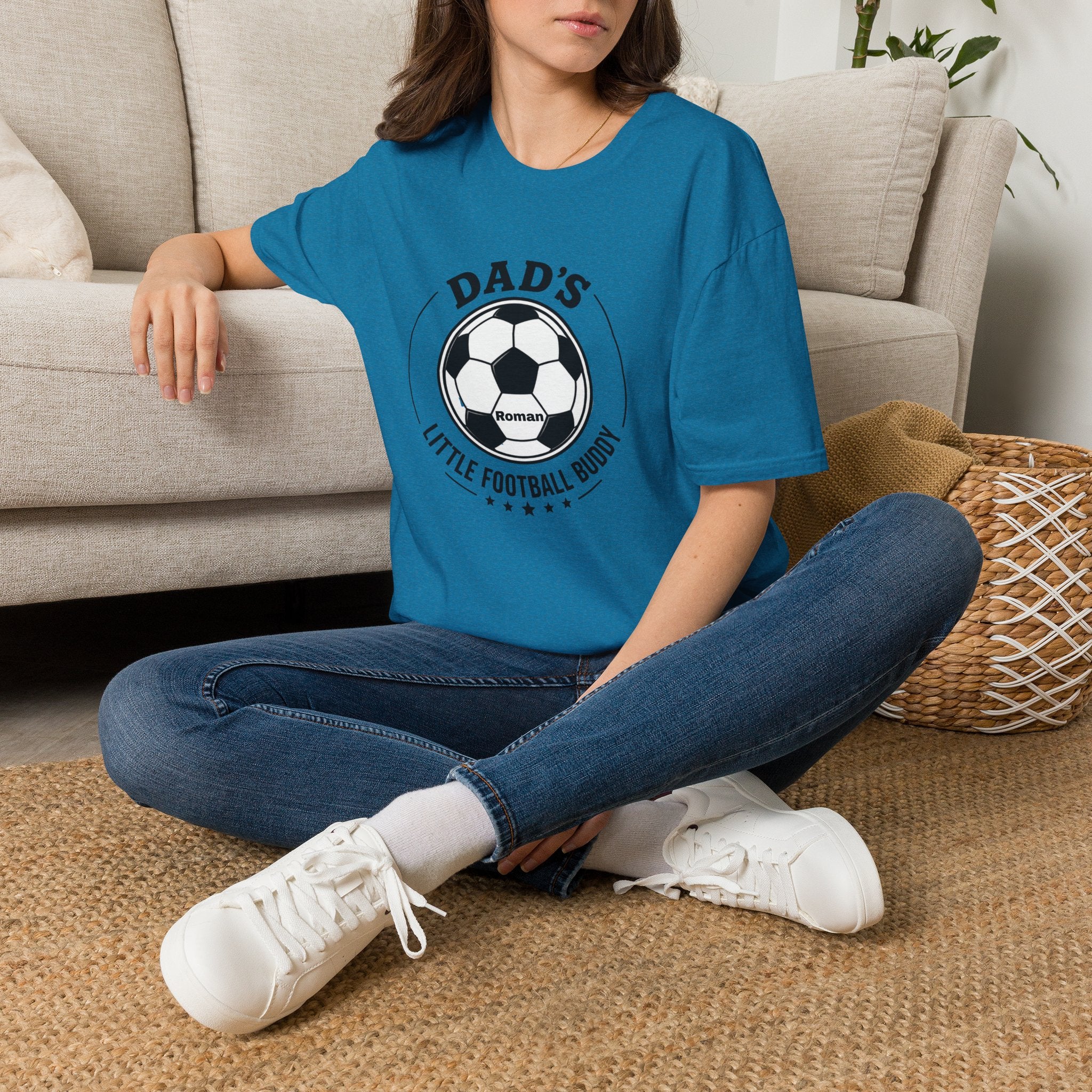 Dad's Little Football Buddy Tee -Add Name- Personalise