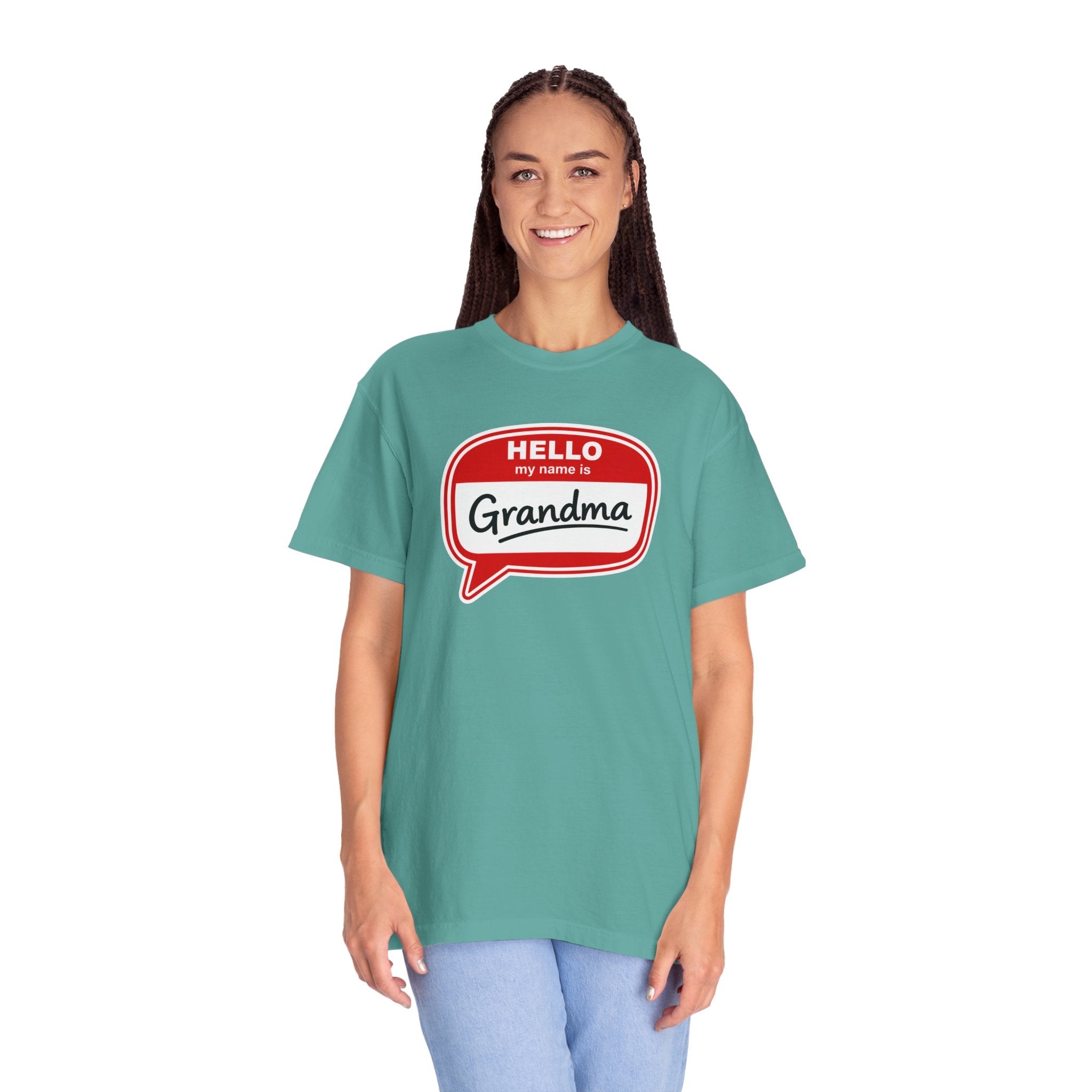 Hello My Name Is Grandma T-Shirt — Funny Grandma Name Tag Tee