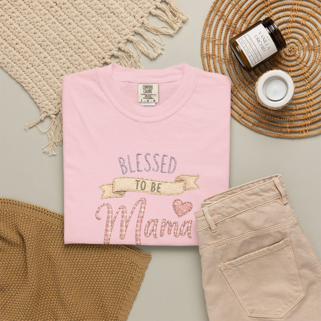Blessed to Be Mama T-Shirt — Cute Mom Pregnancy Announcement Tee