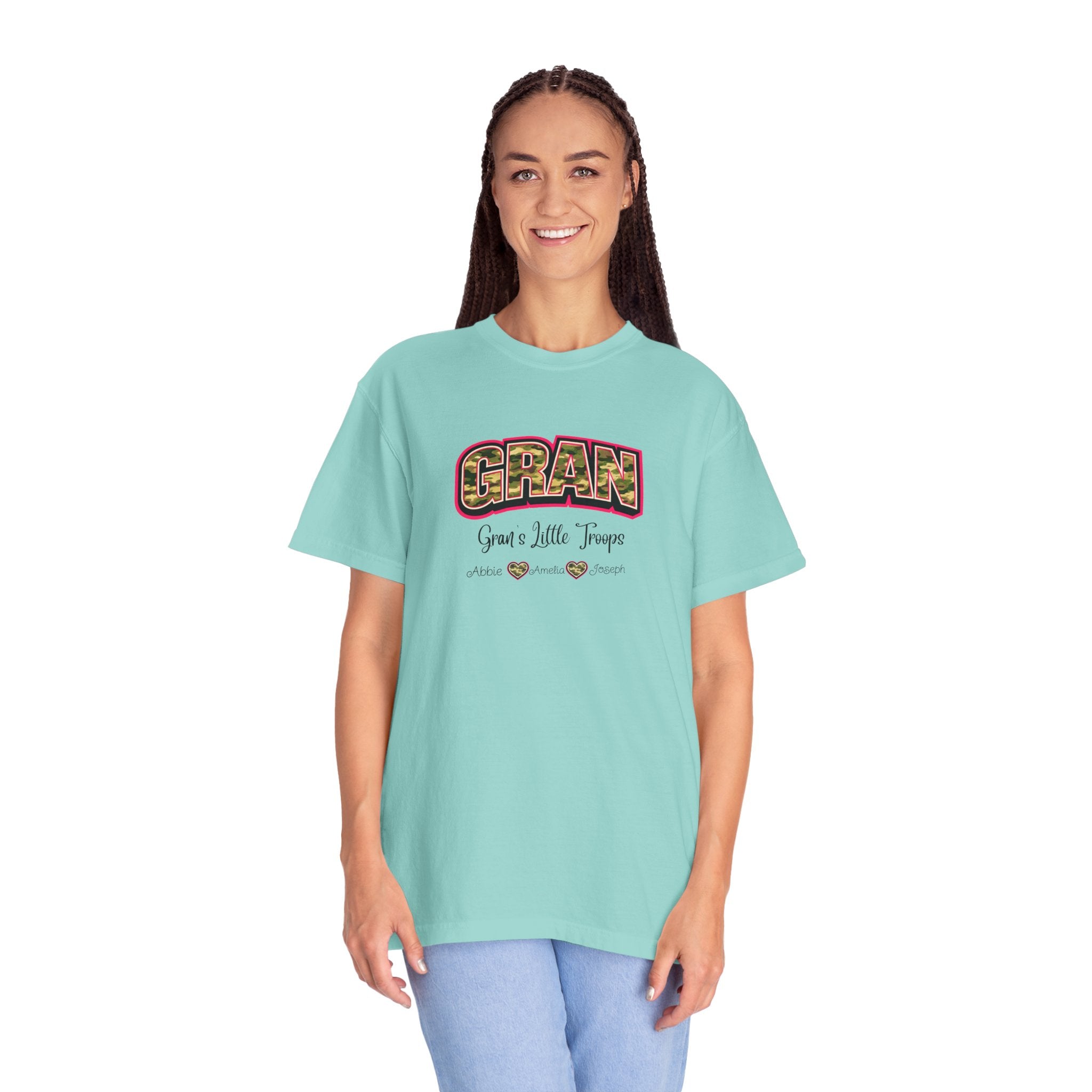 Gran Grandma T-Shirt — "Gran: Good a Little Trouble" Vintage Floral Tee