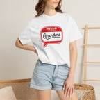 Hello My Name Is Grandma T-Shirt — Funny Grandma Name Tag Tee