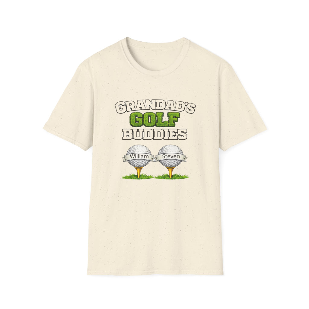 Grandad's Golf Buddies T-Shirt — Personalized Names Golf Tee