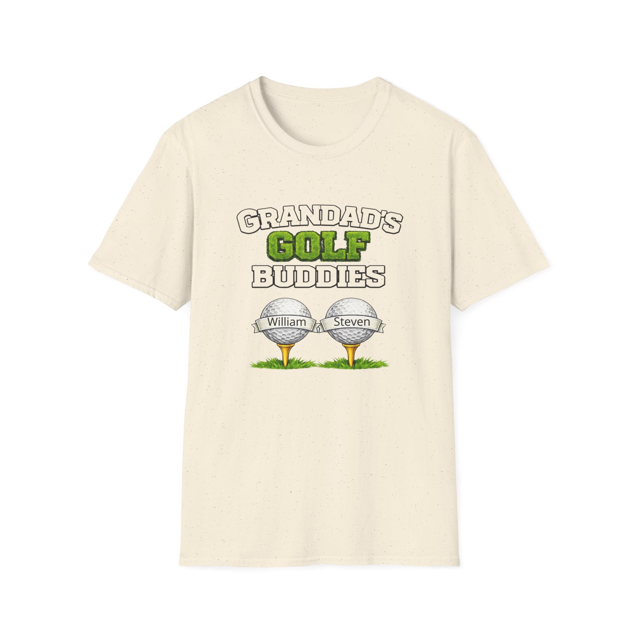 Grandad's Golf Buddies T-Shirt — Personalized Names Golf Tee