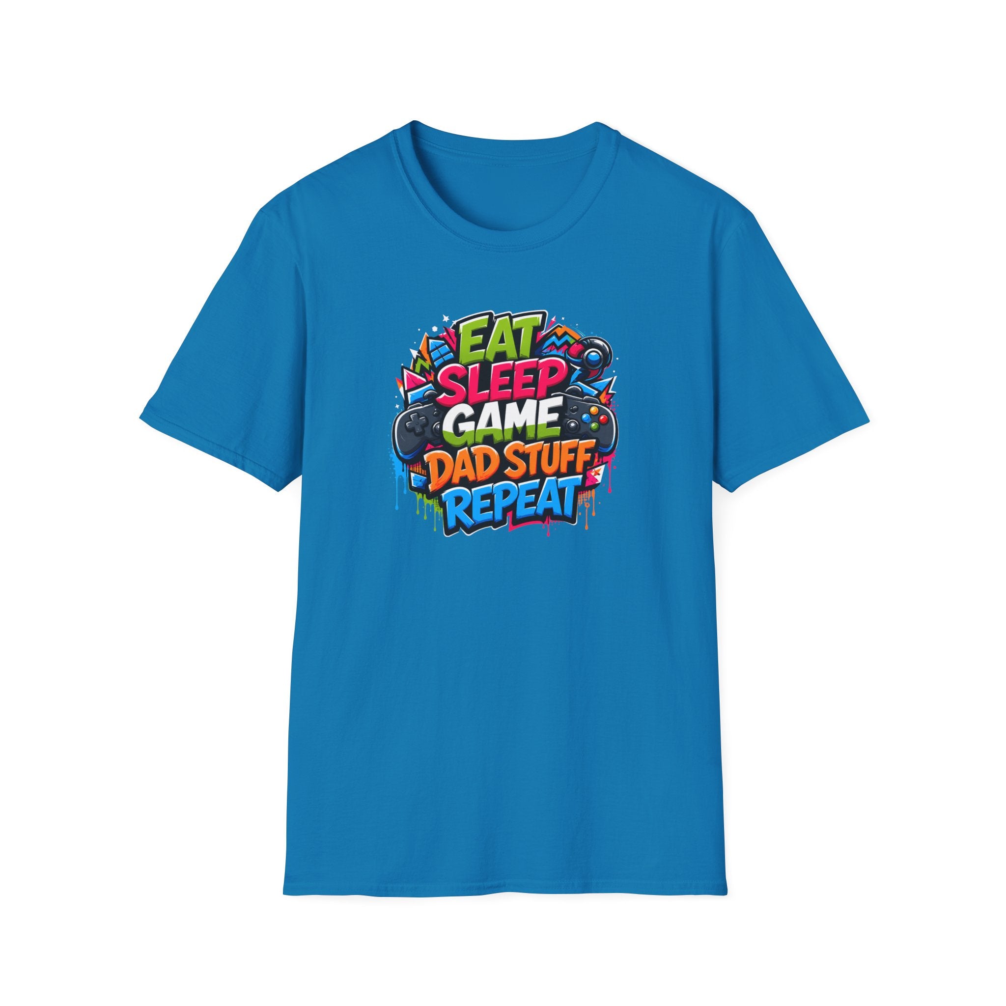 Eat Sleep Game Dad Stuff Repeat T-Shirt