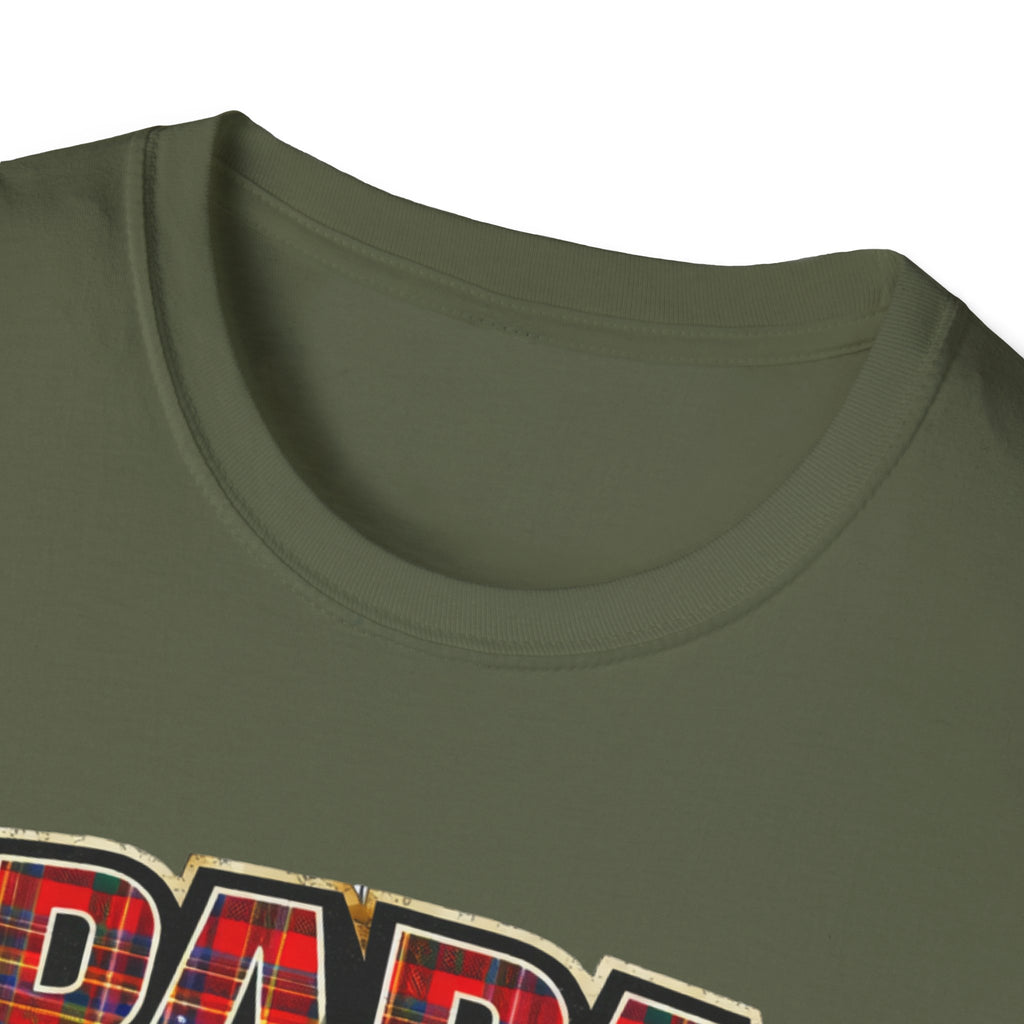 Papa Plaid T-Shirt – "Papa Loves his Little Clan" Grandfather Gift for Father's Day
