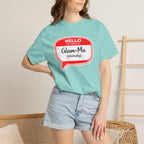 Glam-Ma Name Tag T-Shirt — "Hello My Name Is Glam-Ma (Obviously)" Graphic Tee