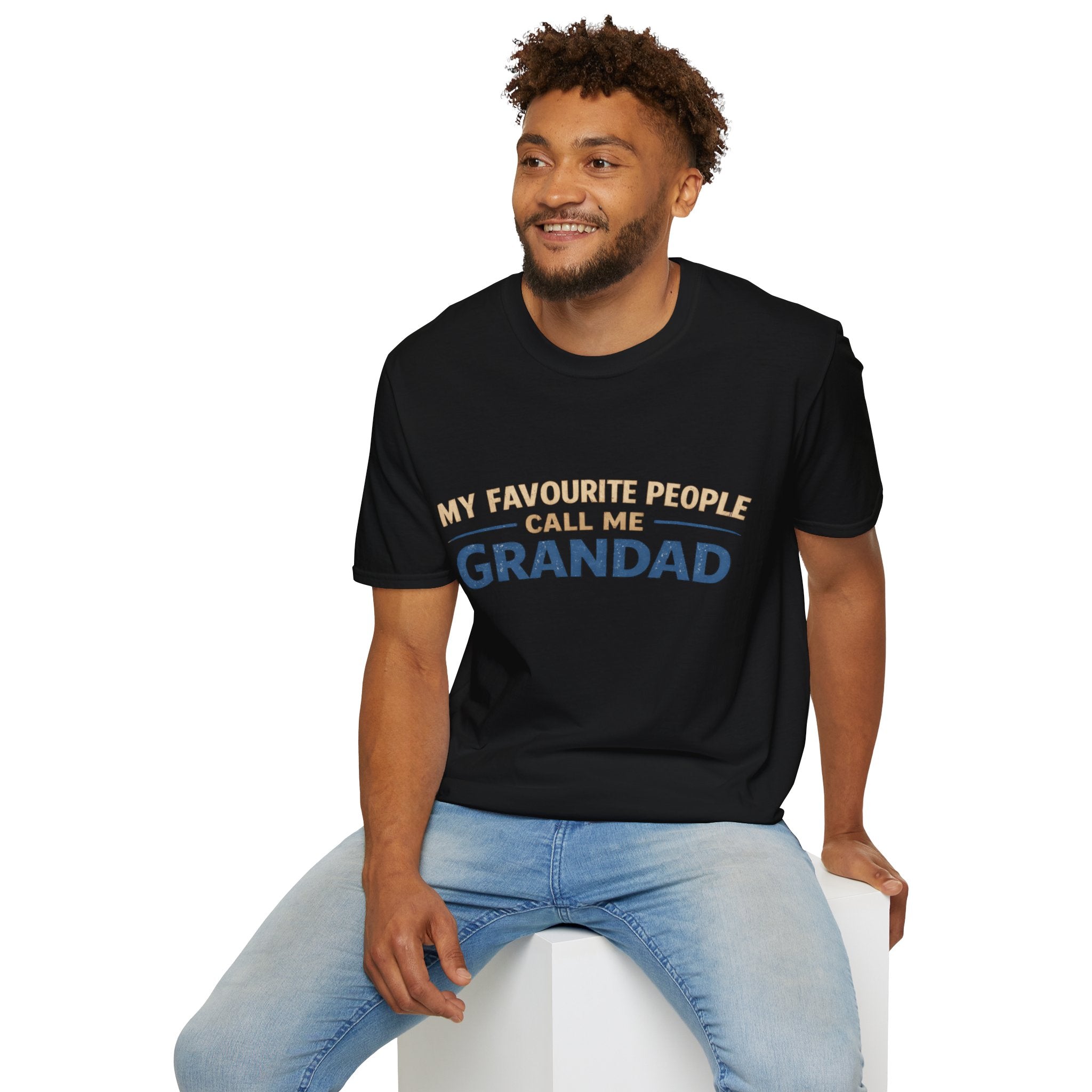 Grandad T-Shirt – “My Favourite People Call Me Grandad” Casual Grandpa Tee