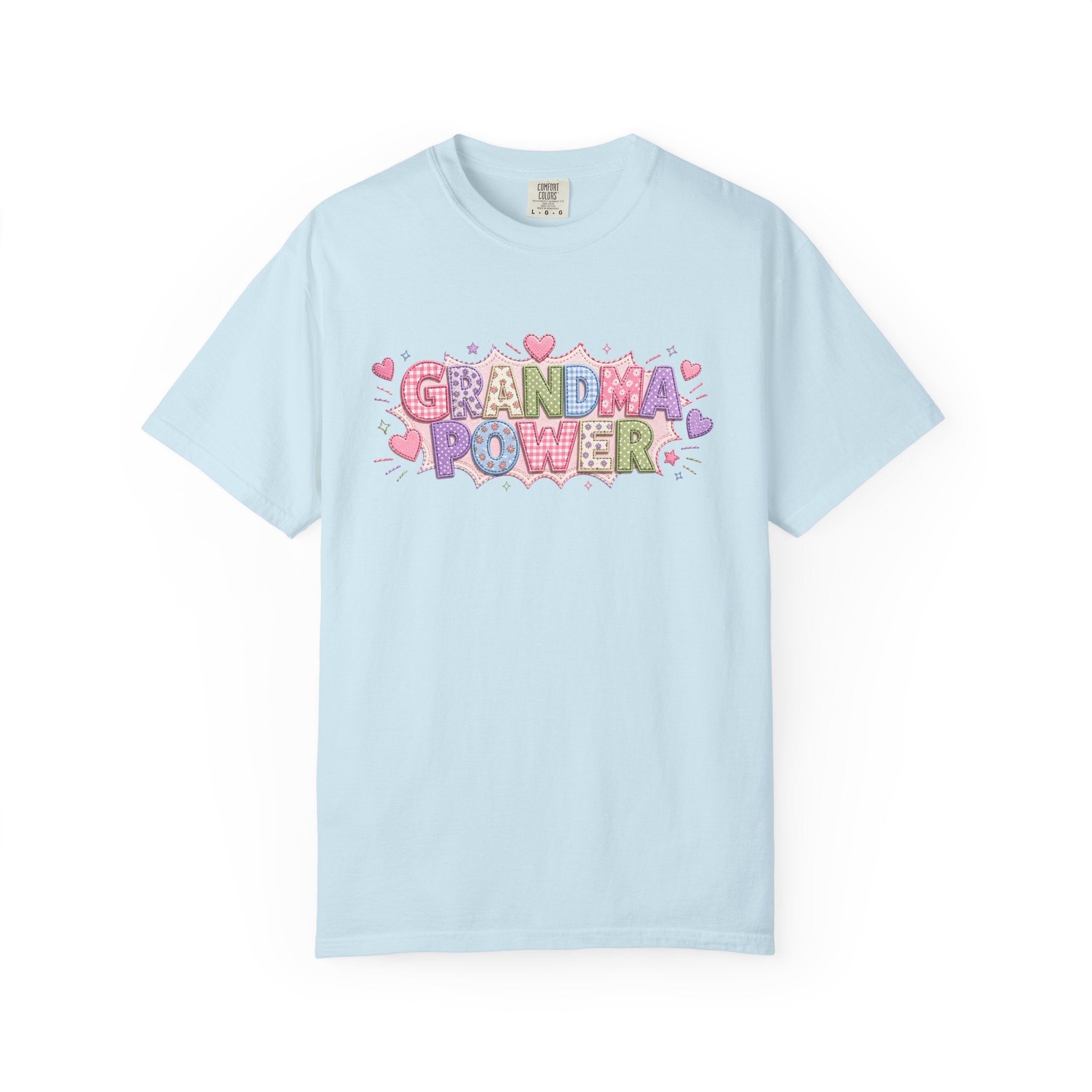 Grandma Power T-Shirt — Cute Heart Graphic Tee for Grandmothers