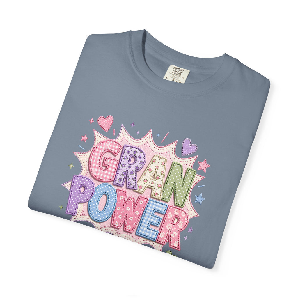 Gran Power T-Shirt — Cute Pastel 'Gran Power' Graphic Tee for Grandparents, Mother's Day Gift