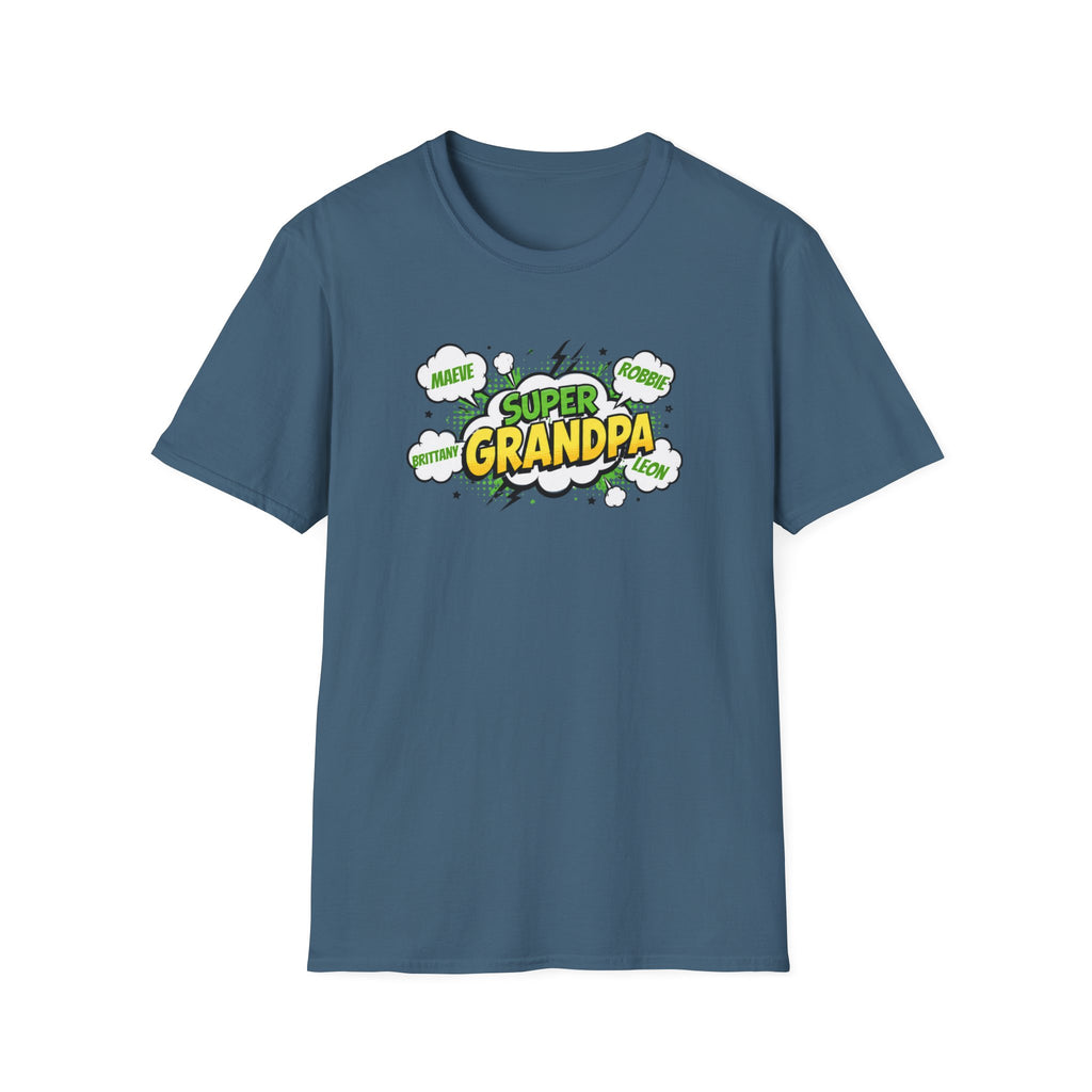 Super Grandpa T-Shirt – Comic Book Style Grandfather Gift