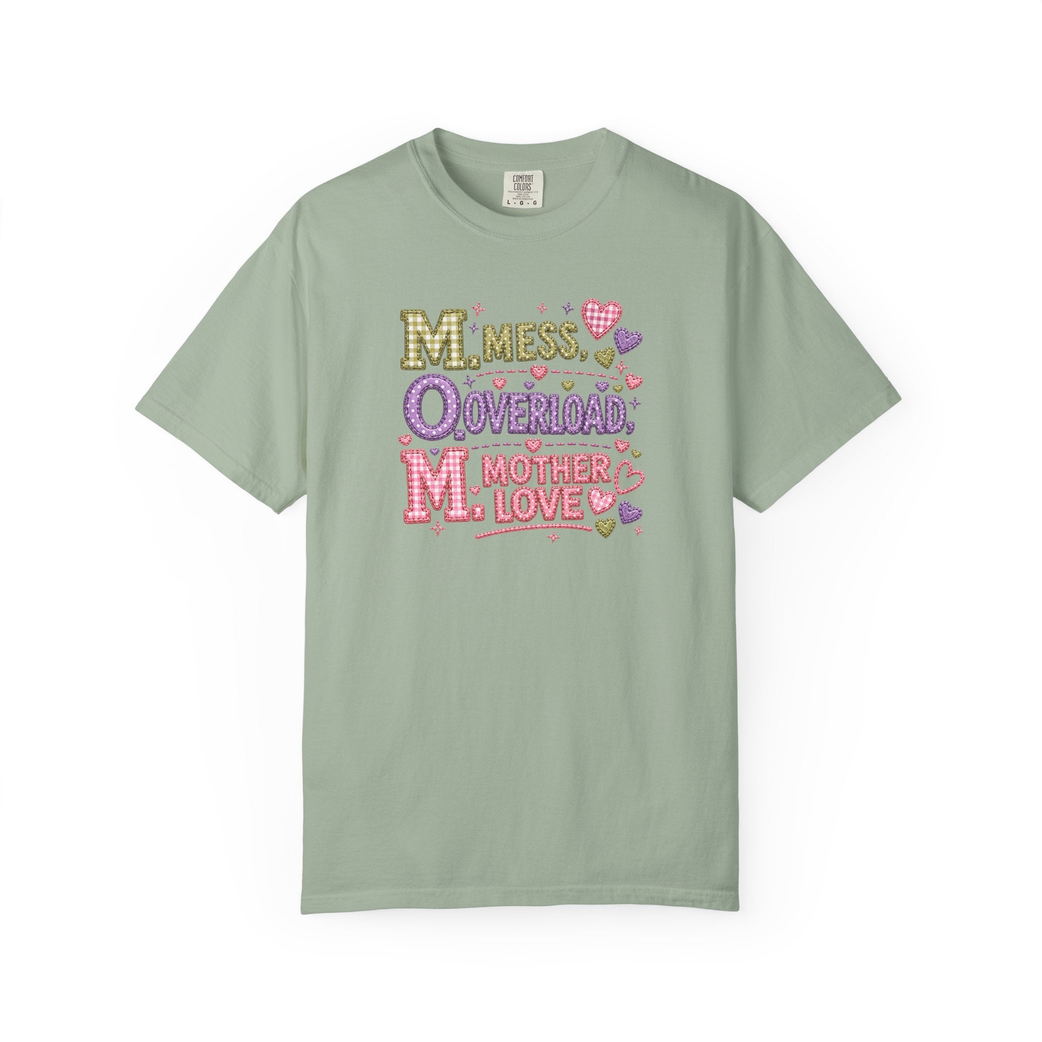 Mom Overload T-Shirt — "Mess, Overload, Mother Love" Cute Mom Graphic Tee