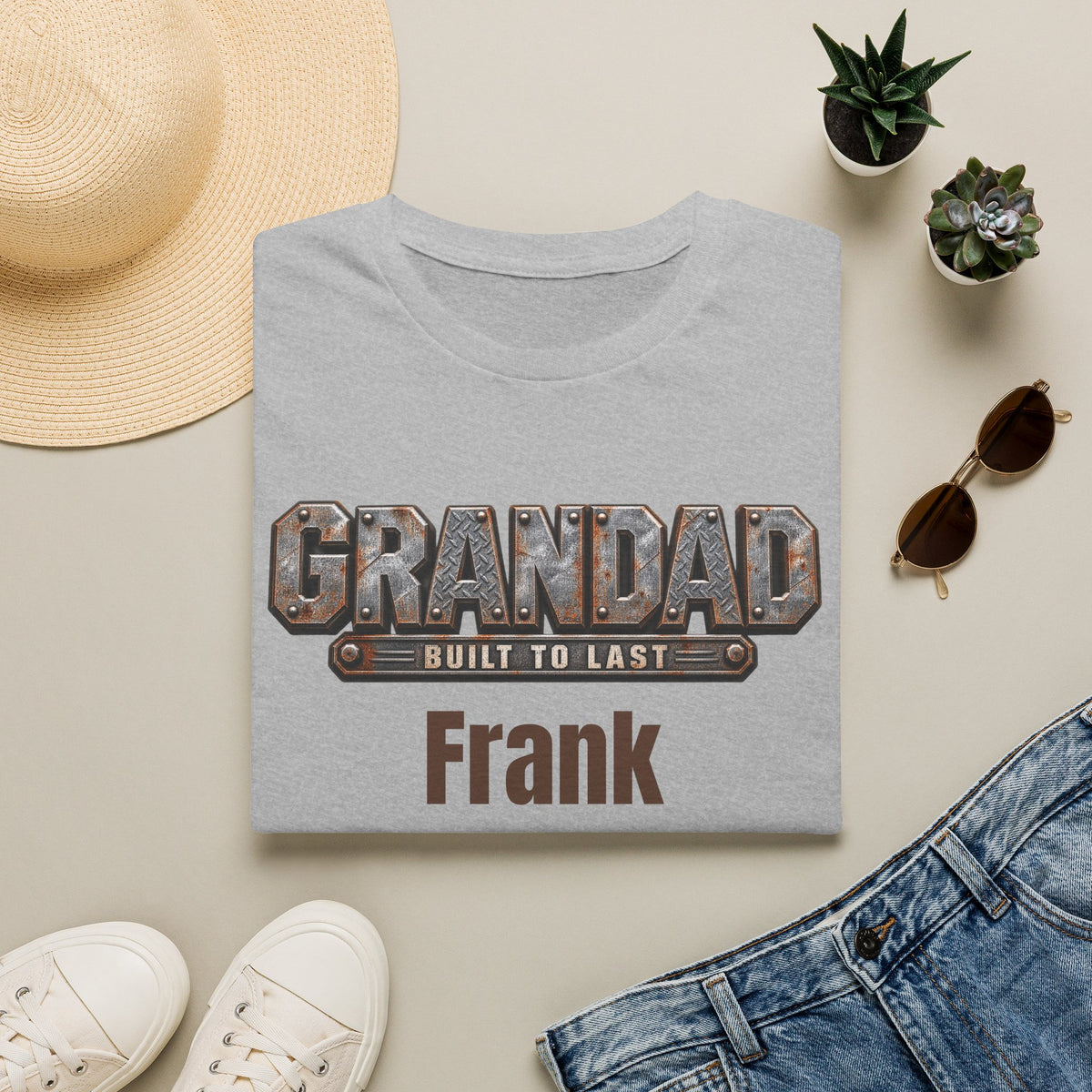 Grandad "Built to Last" T-Shirt — Personalise