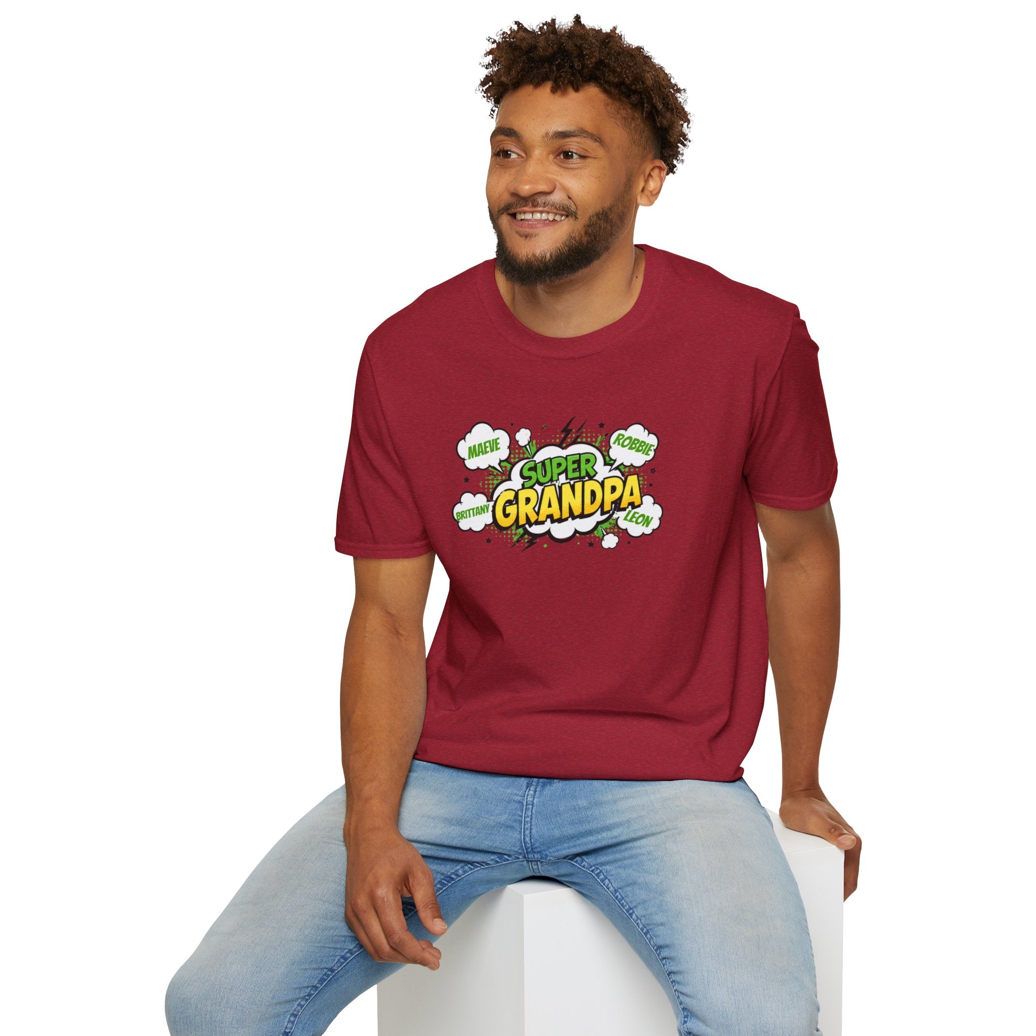 Super Grandpa T-Shirt – Comic Book Style Grandfather Gift