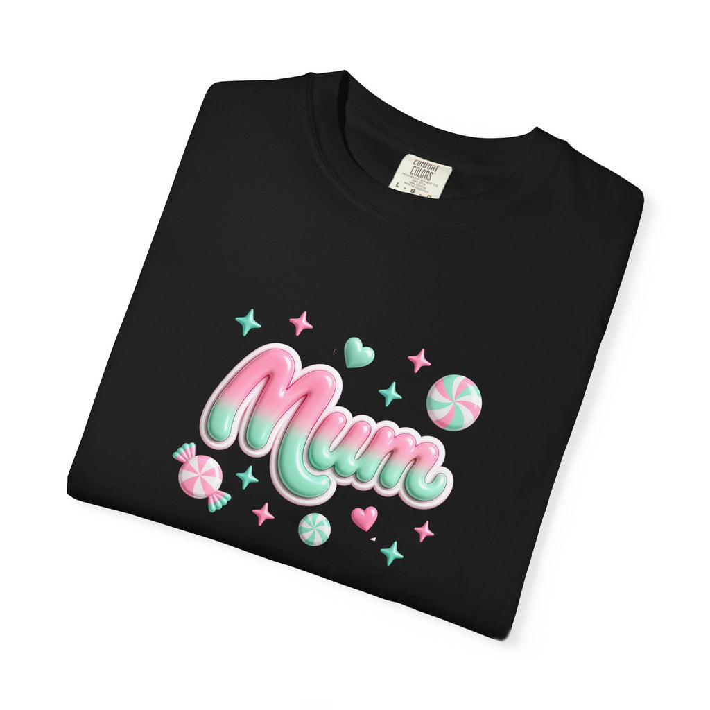 Mum Pastel Candy Script T-Shirt