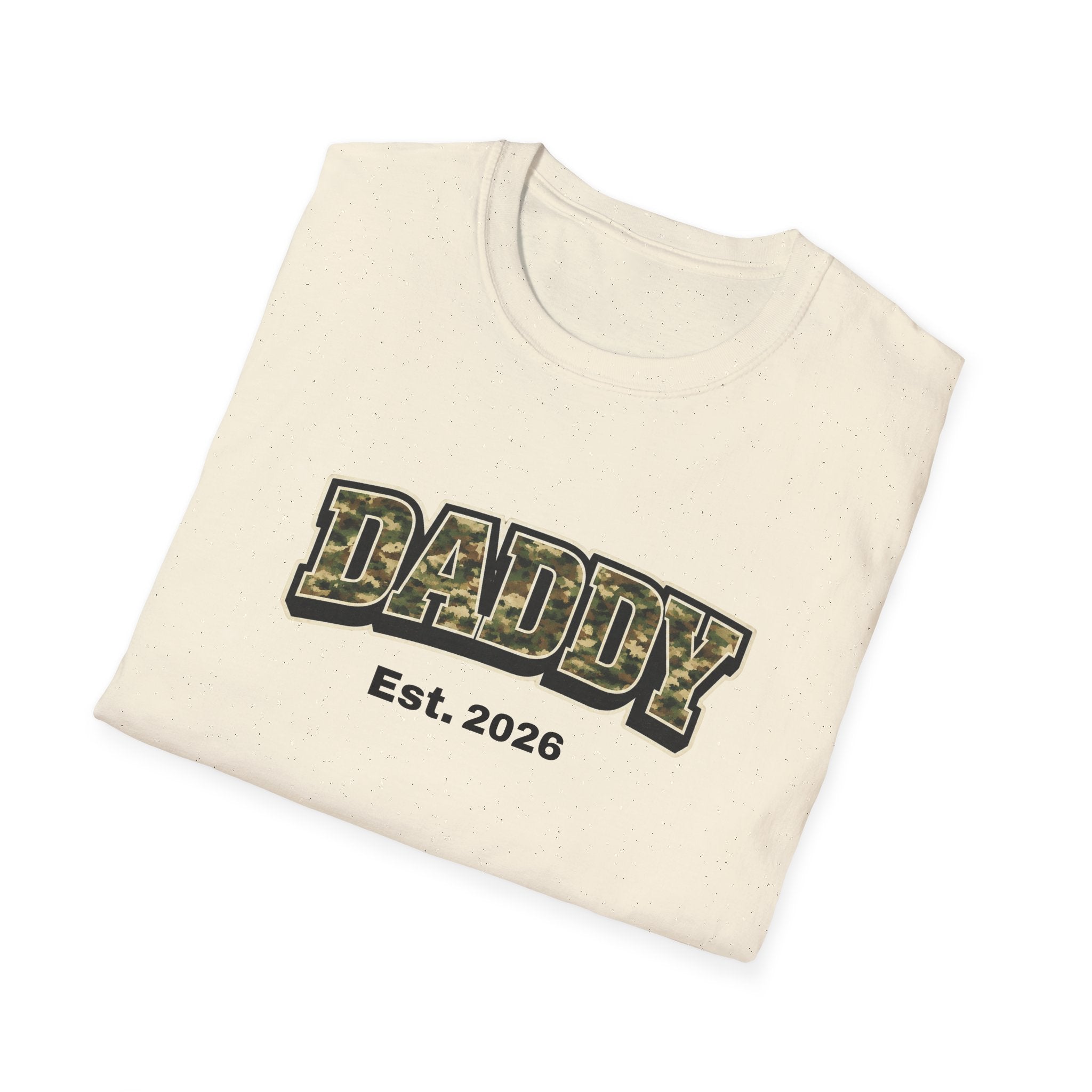 Daddy Est. 2026 Camo T-Shirt — New Dad Gift