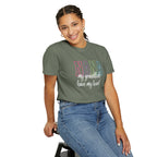 Nana Pastel Rainbow Tee — 'NANA' Floral Outline Grandma T-Shirt
