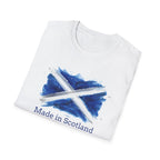 Made in Scotland T-Shirt — Watercolor Saltire Flag Tee