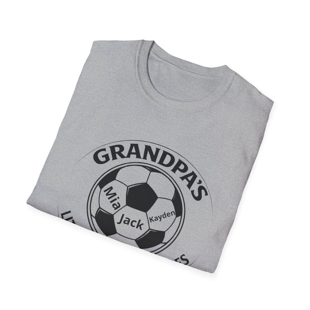 Grandpa's Little Football Buddies T-Shirt — Personalized Soccer Dad/Grandad Gift