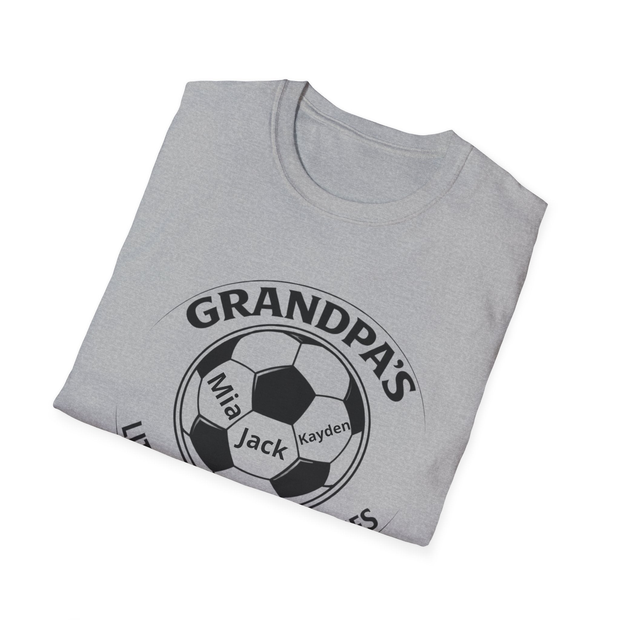 Grandpa's Little Football Buddies T-Shirt — Personalized Soccer Dad/Grandad Gift